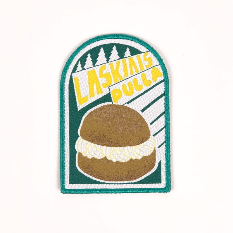 Laskiaispulla kangasmerkki