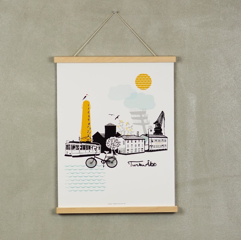 Turku juliste 30 x 40 cm, keltainen